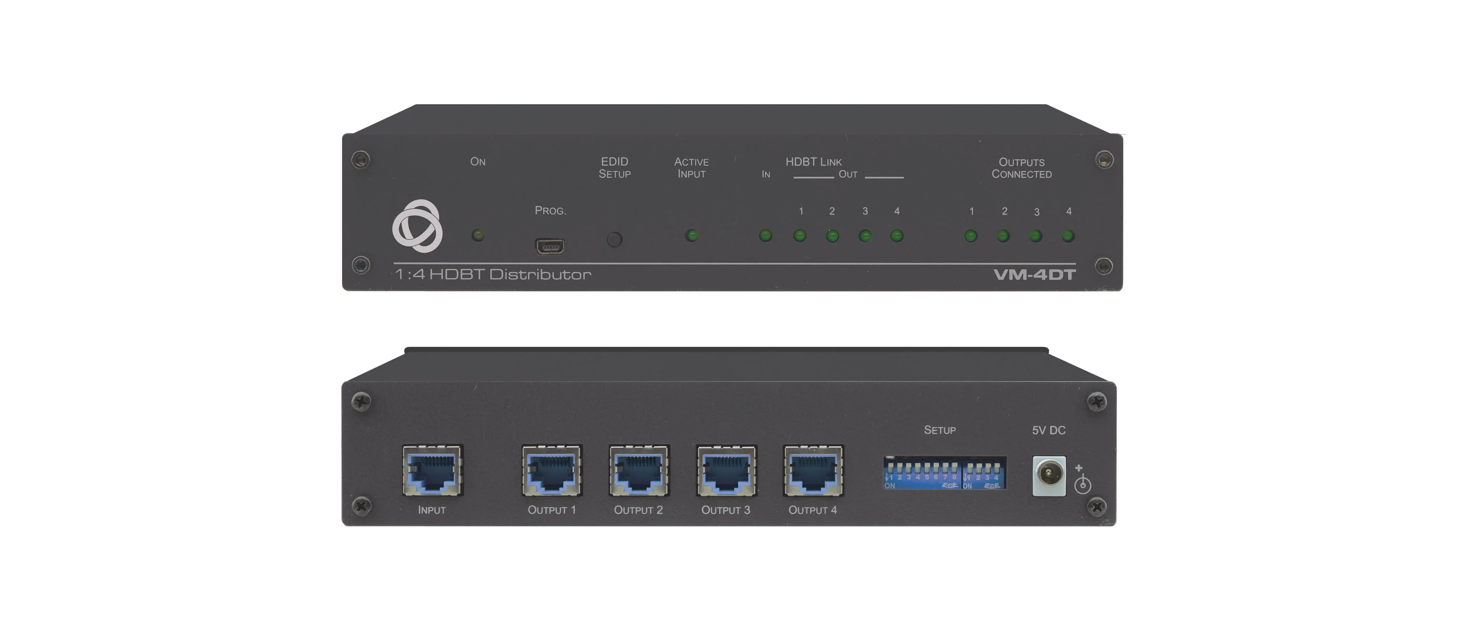 VM-4DT – 1:4 Verteilverstärker für 4K60 4:2:0 HDBaseT, große Reichweite