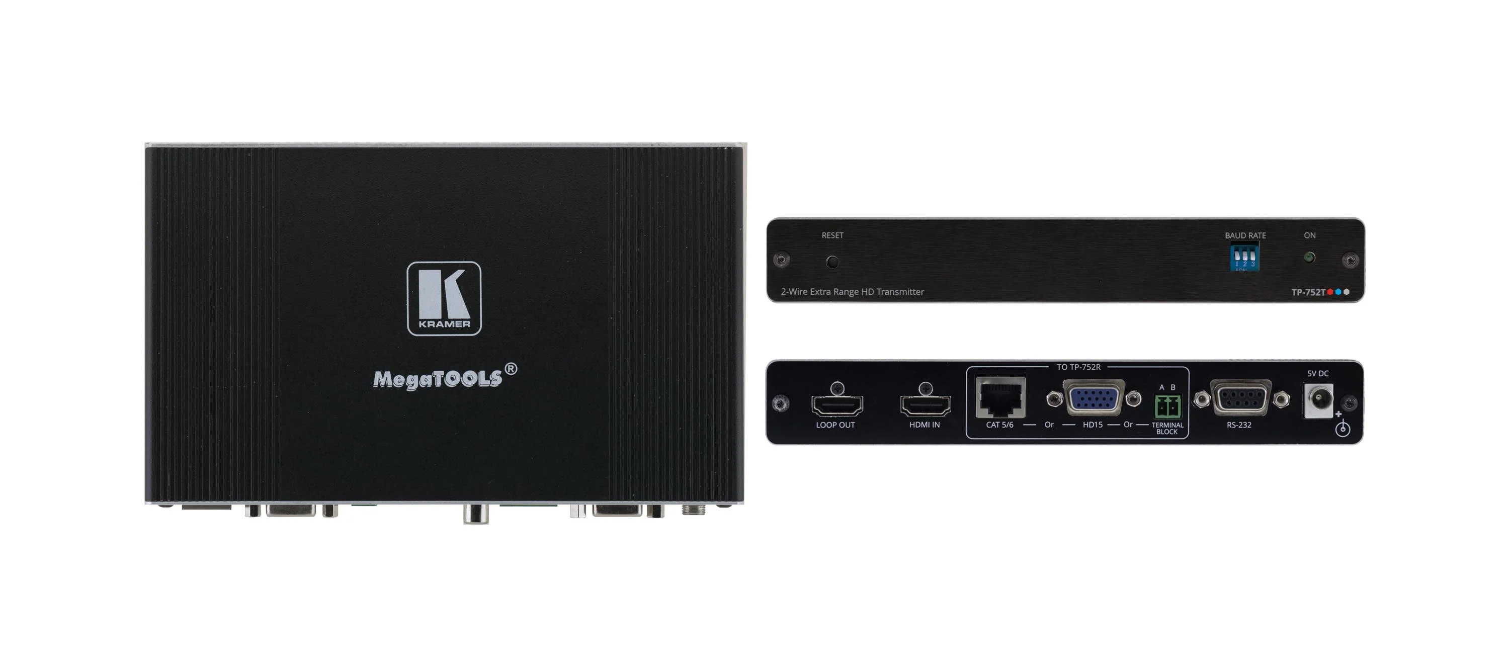 TP-752T – HDMI Ultra-Reach Transmitter mit RS-232 und Loop, über jedes 2-adrige Kabel
