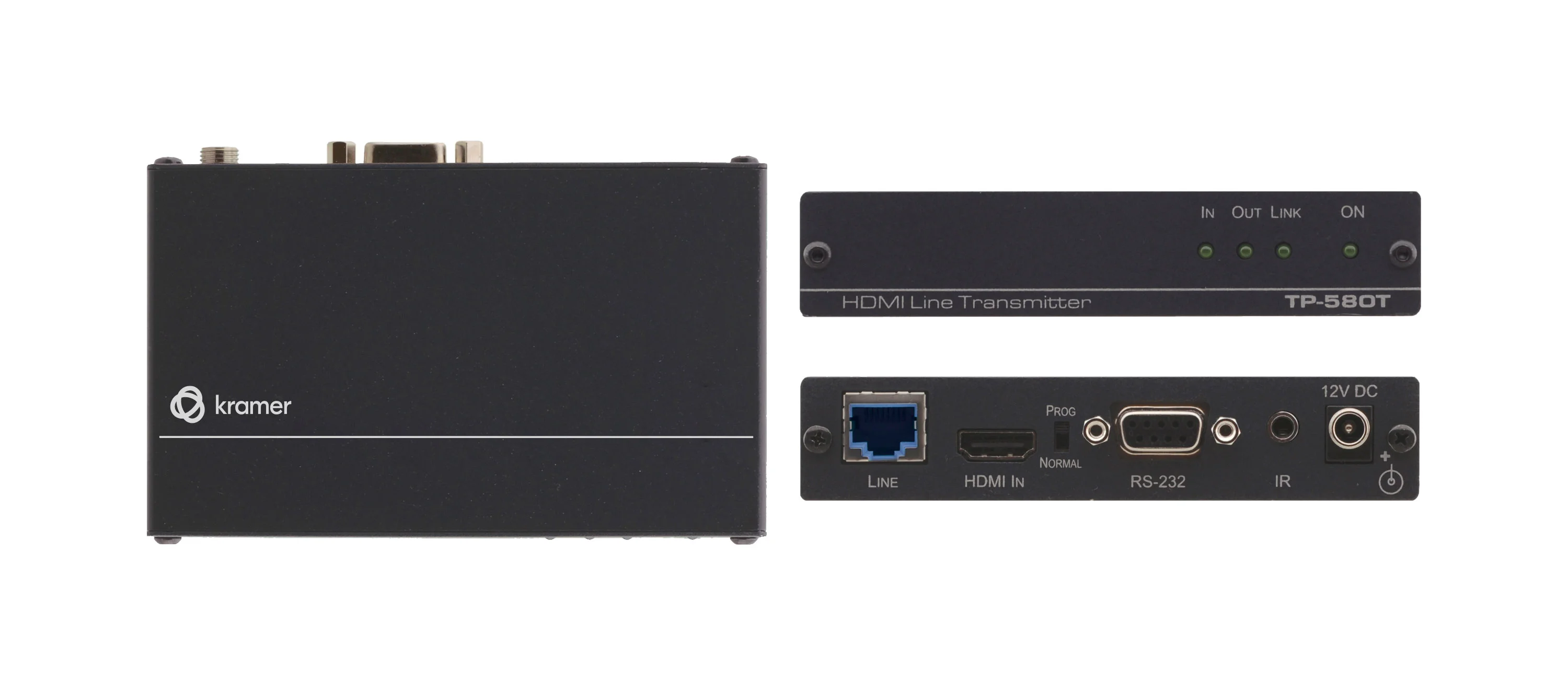 TP-580T – Twisted Pair Übertrager für 4K 60 4:2:0 UHD HDMI (HDCP 2.2), RS−232 und IR über HDBaseT