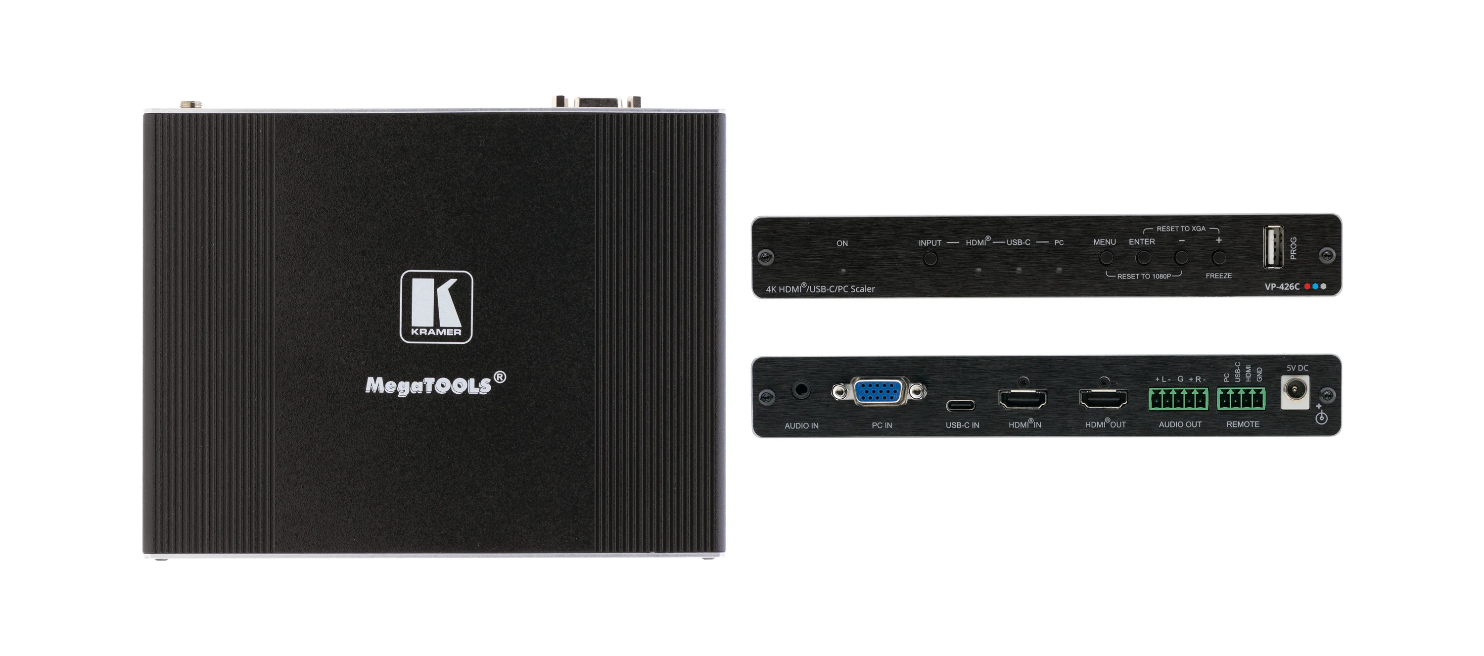 VP-426C – 18G 4K HDR HDMI ProScale™ Digitaler Scaler mit HDMI-, USB-C- und VGA-Eingängen