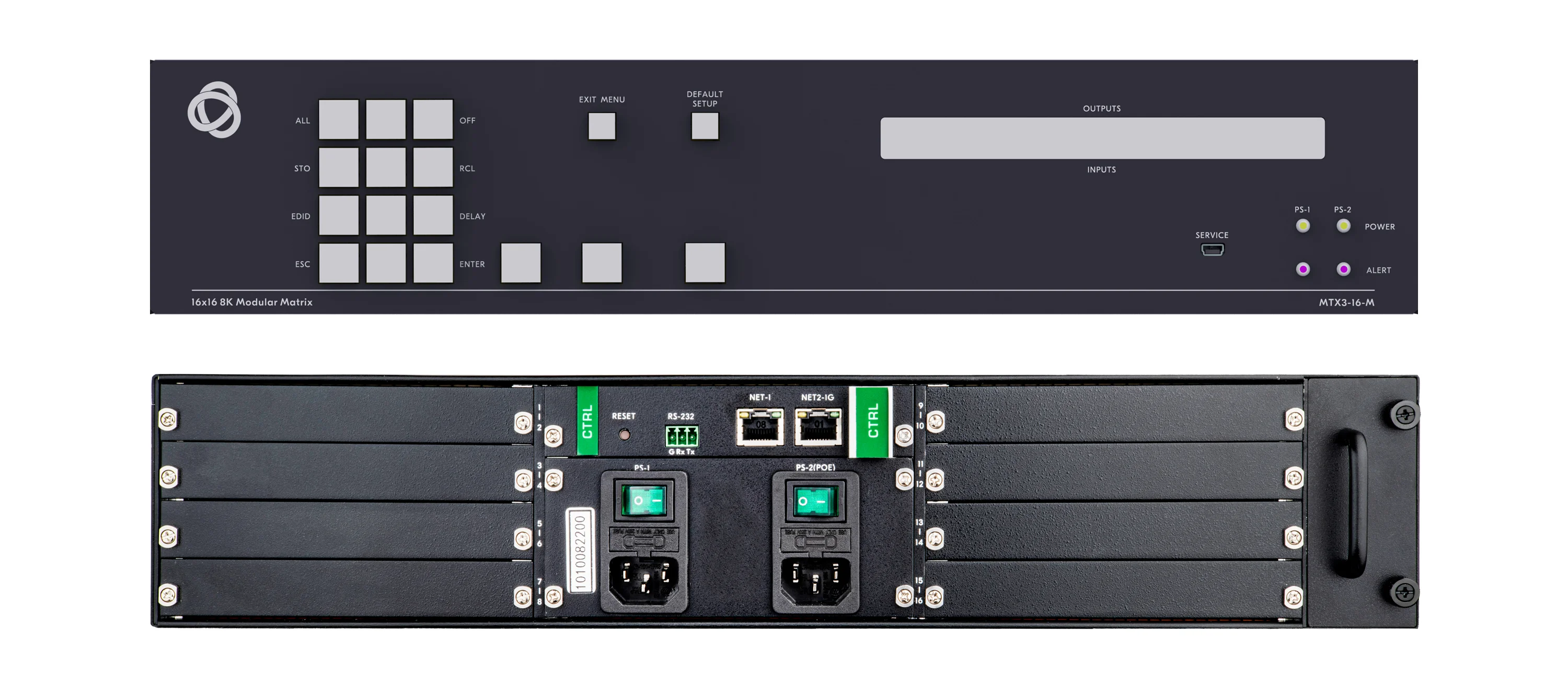MTX3-16-M – 16x16 8K Flexible Modulare Matrix