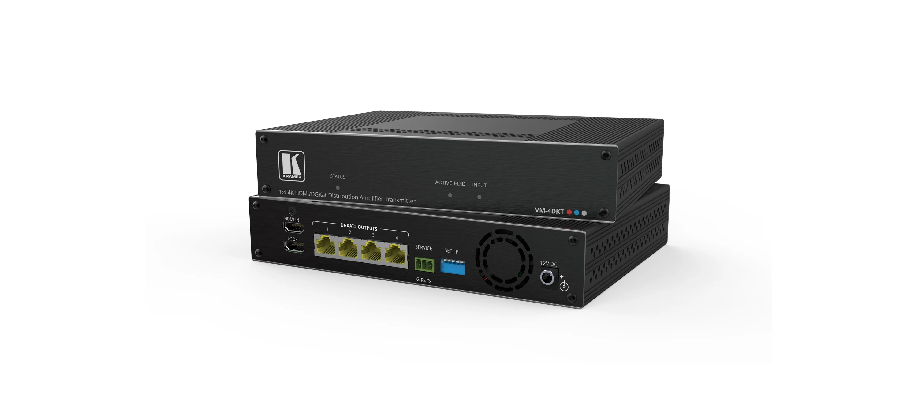 VM-4DKT – DGKat 2.0 1:4 Verteilverstärker mit HDMI 4K60 4:4:4 Eingang