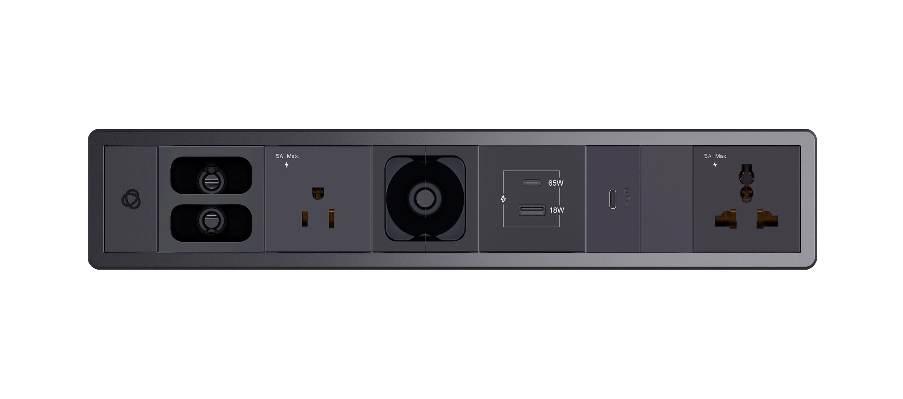 T-IN6-FRAME-W – Table In-Surface, Baseline, White Frame Rectangle, 6 modules. Includes –White locking device