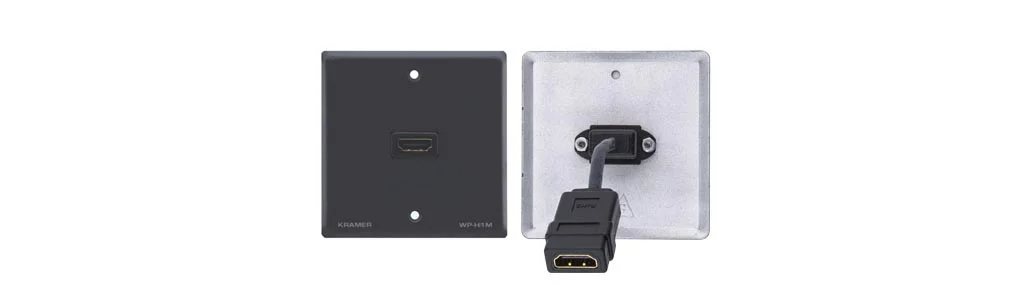 WP-H1M(WP-HDMI1M)/US(G) – Passive Wall Plate - HDMI for US - Gray