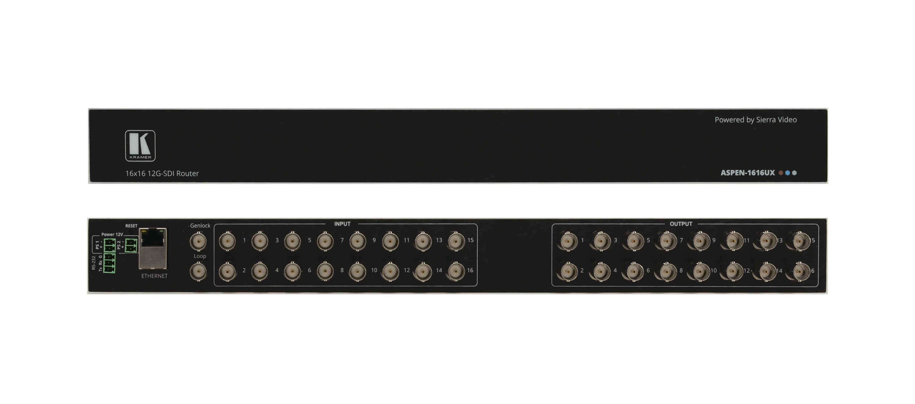 ASPEN-1616UX – 16X16 12G SDI Matrix Schalter