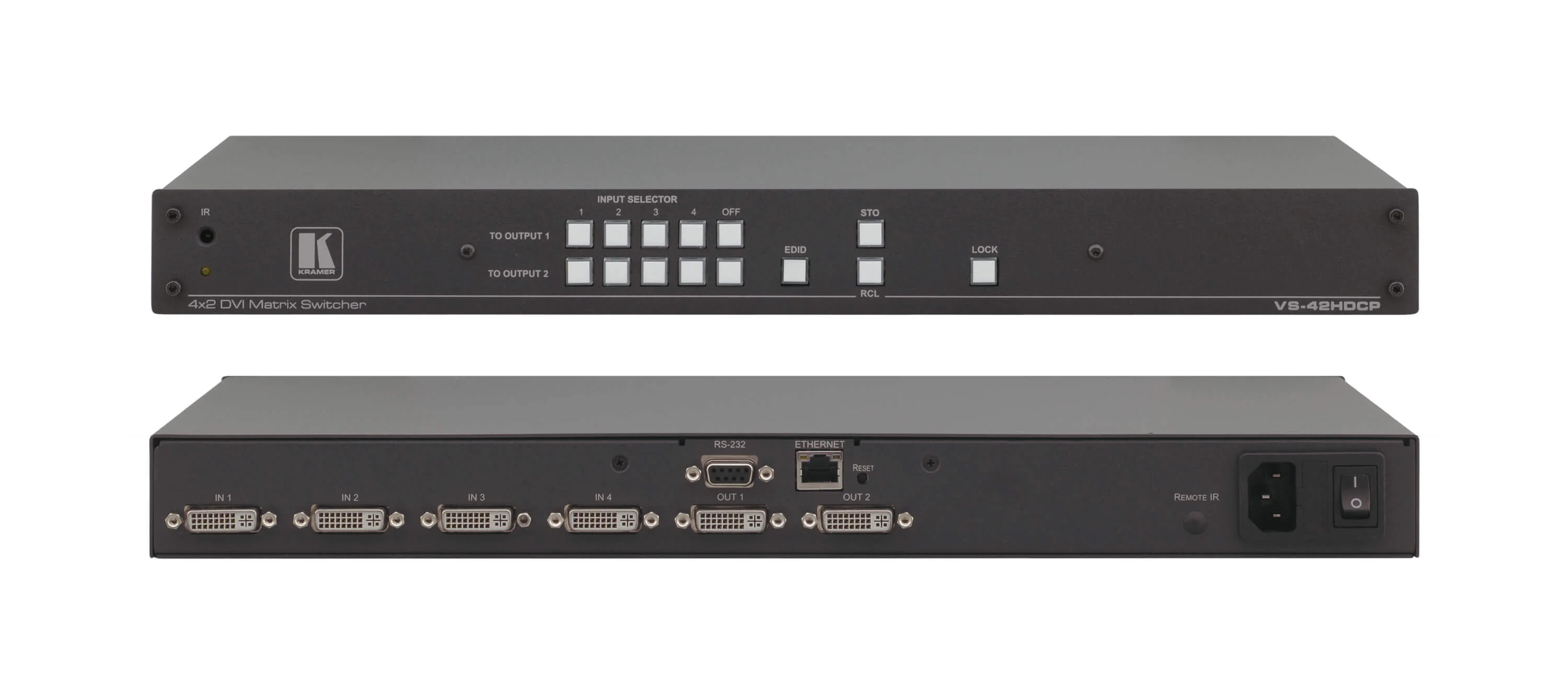VS-42HDCP – 4x2 DVI Matrixschalter, HDCP-konform