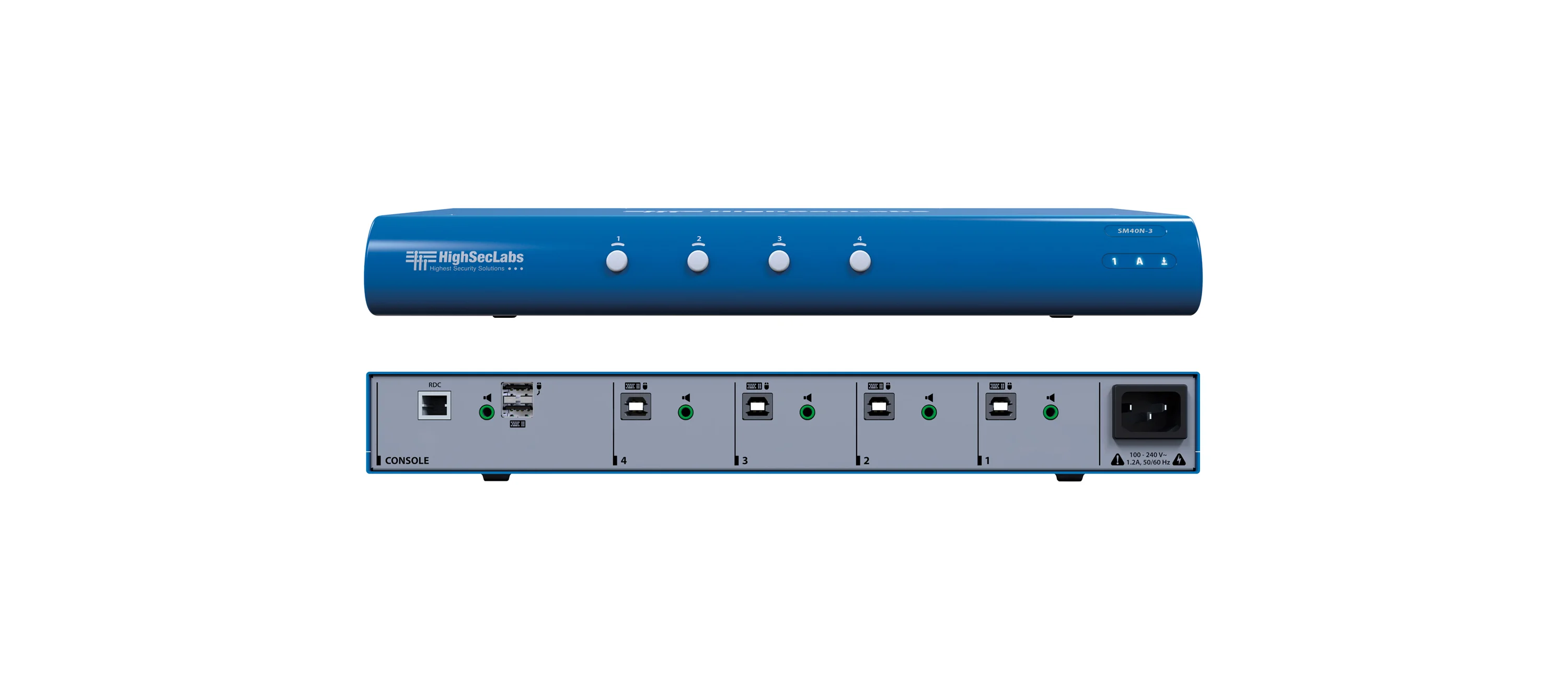 SM40N-3 – HighSecLabs Sicherer 4-Port-KM-Switch