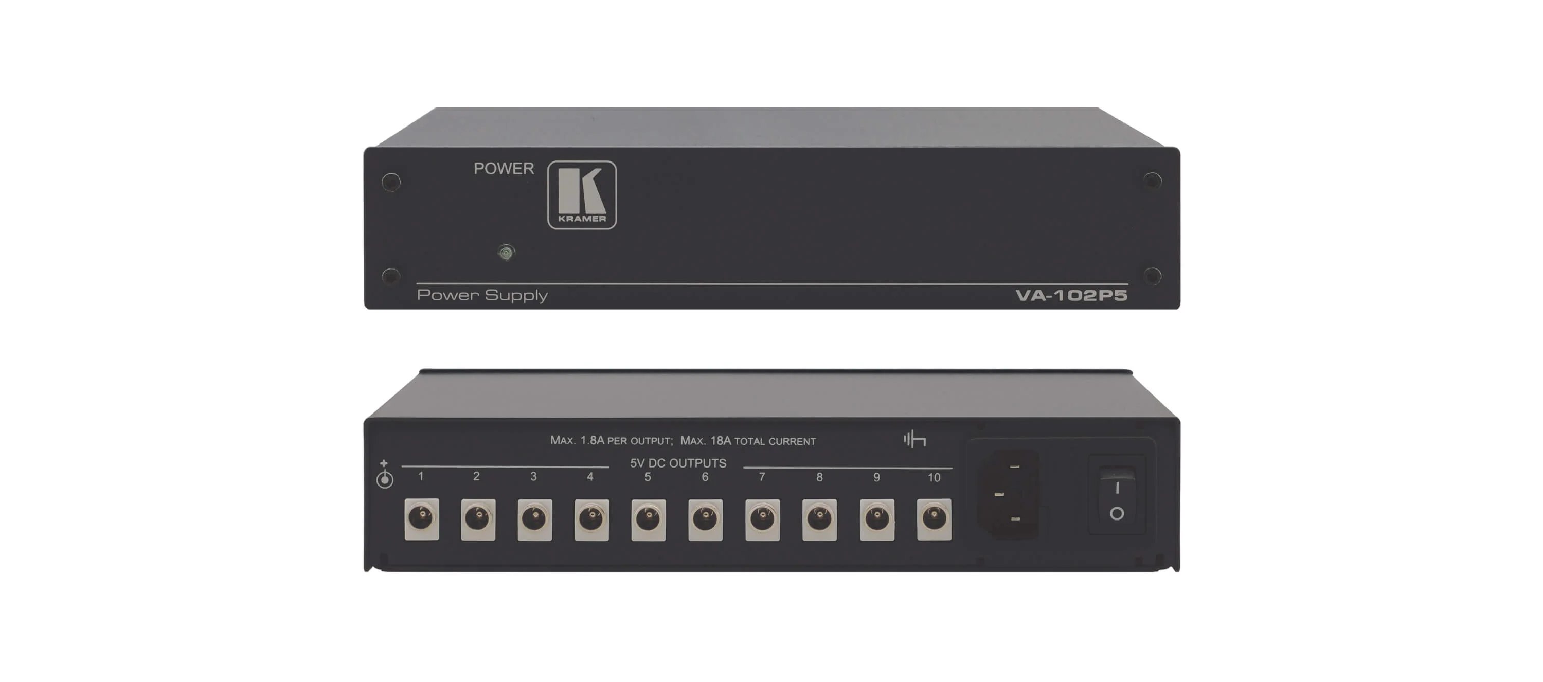 VA-102P5 – Netzteil mit 10 Ausgängen für 5 VDC