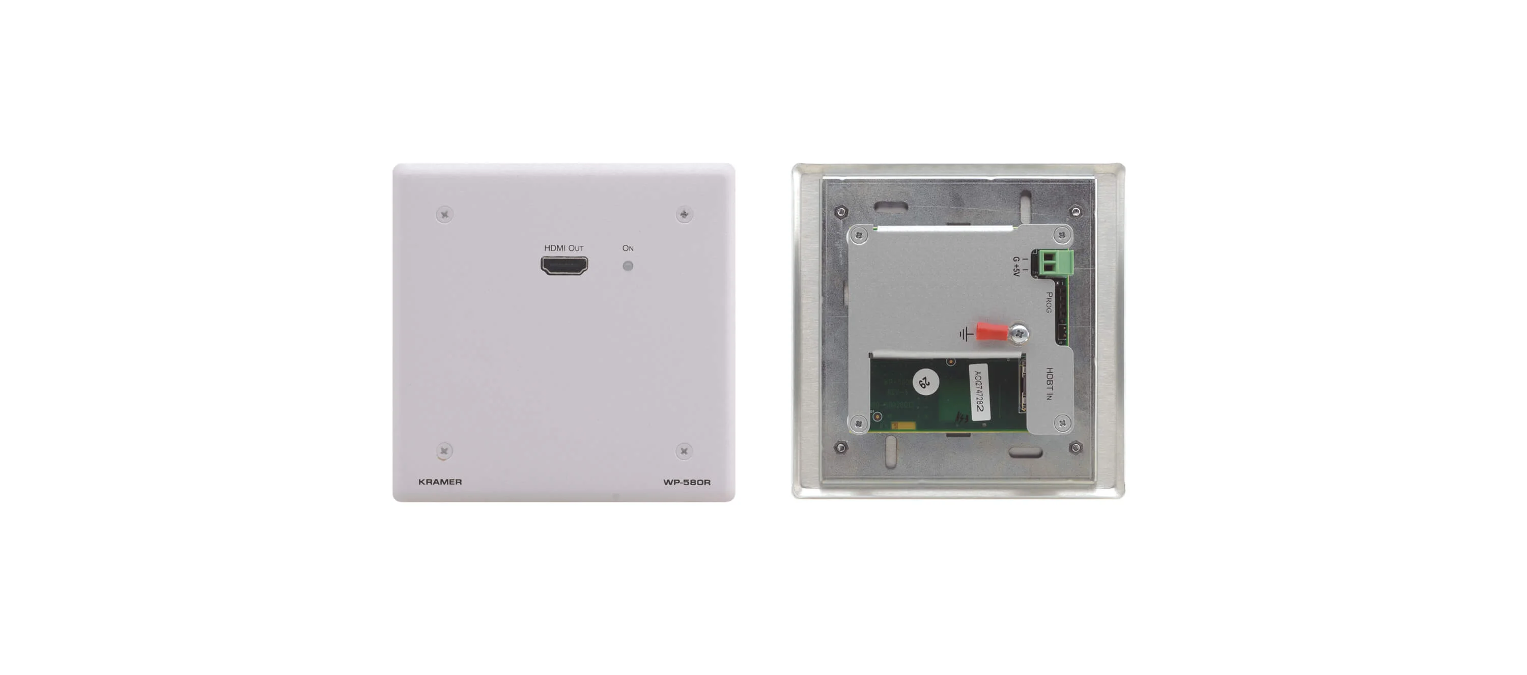 WP-580R/EU(B)-80 – EU-großer Wallplate-Empfänger^ mit schwarzem 2-fach Designrahmen