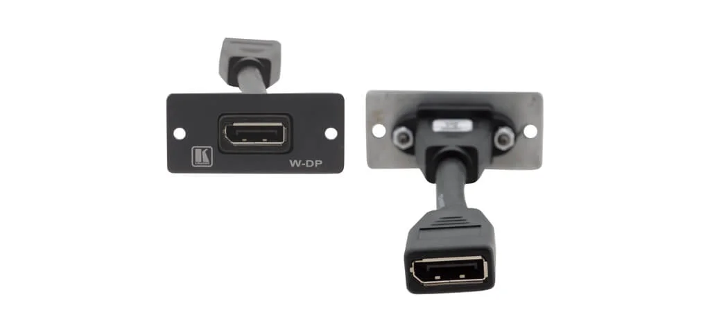 W-DP (B) – Wall-Plate Einsatz mit DisplayPort-Durchführung - schwarz