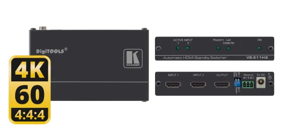 VS-211H2 – 2x1 Automatik-Umschalter für 4K 60 HDR HDMI