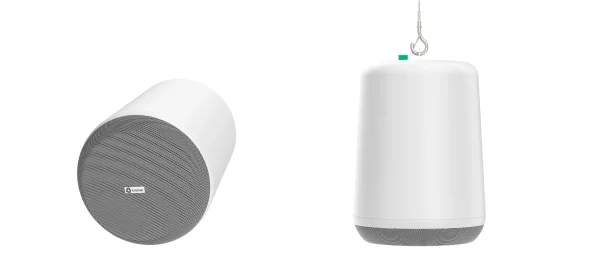 PN-6P-(W)-(SINGLE) – 6", 2-way, passive pendant speakers, white (single)