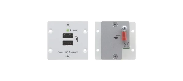 W-2UC (B) – Wall-Plate Einsatz - 2x USB-Ladeausgang - schwarz