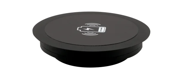 KWC-1(B) – Drahtloser Ladepunkt - schwarzer sandgestrahlter Aluminium-Teller