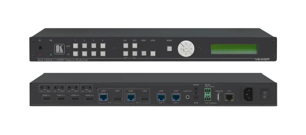 VS-44DT – 4x4 4K 60 4:2:0 HDMI/HDBaseT Matrixschalter mit PoE für vergr. Reichweite