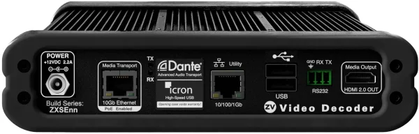 Z4KC2XS-DAU – ZyPer4K–XSE Copper Decoder with Dante and Icron