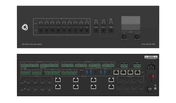 MTX3-88-PR-PRO – 8x8 4K60 All in one Hybrid Presentation Matrix