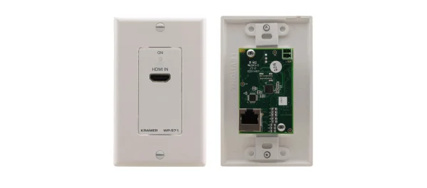 WP-571/EU(W)-86 – UK–size Wall–Plate Transmitter, with White 1–gang Design Frame